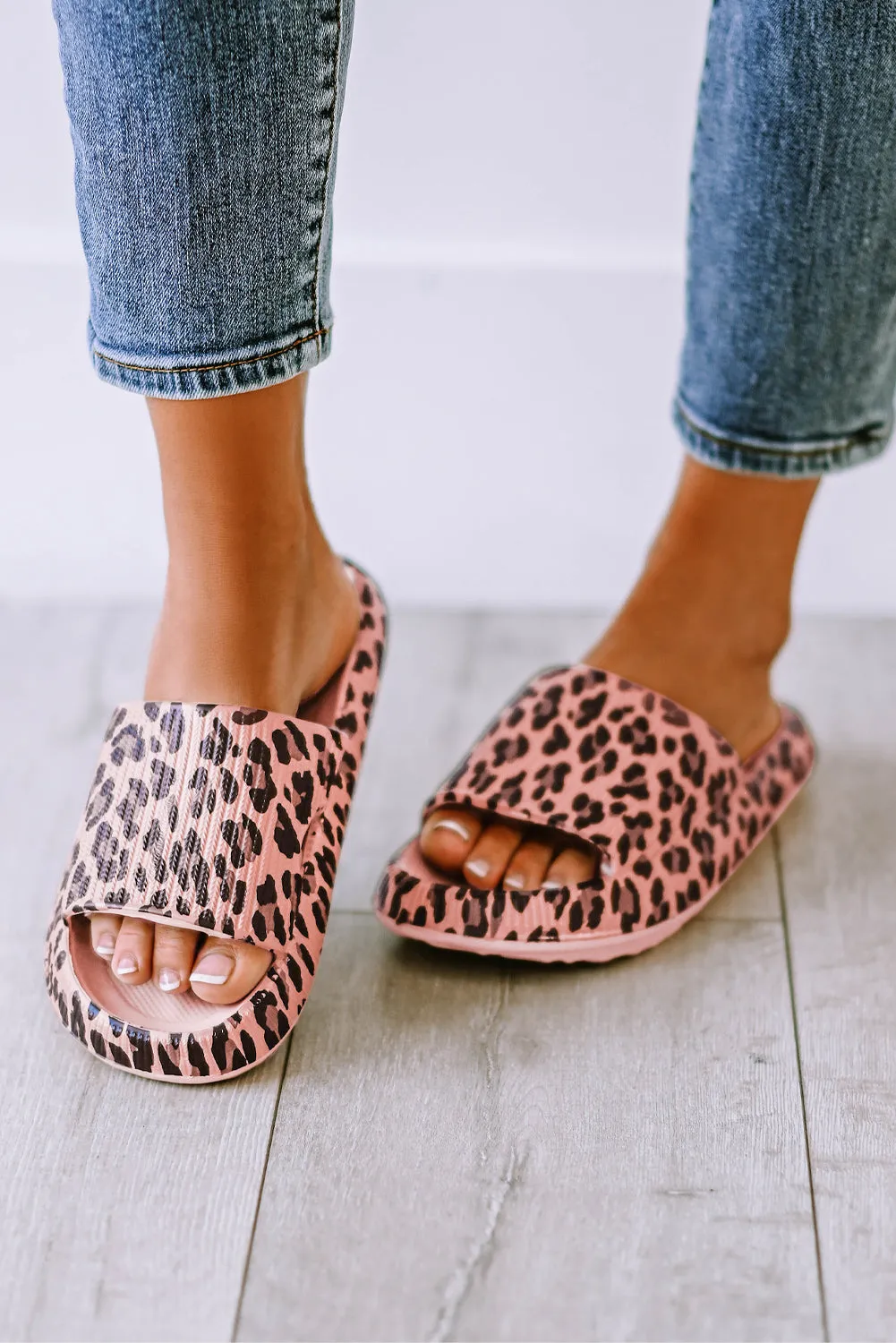 Print Thick Sole Slip On Slippers