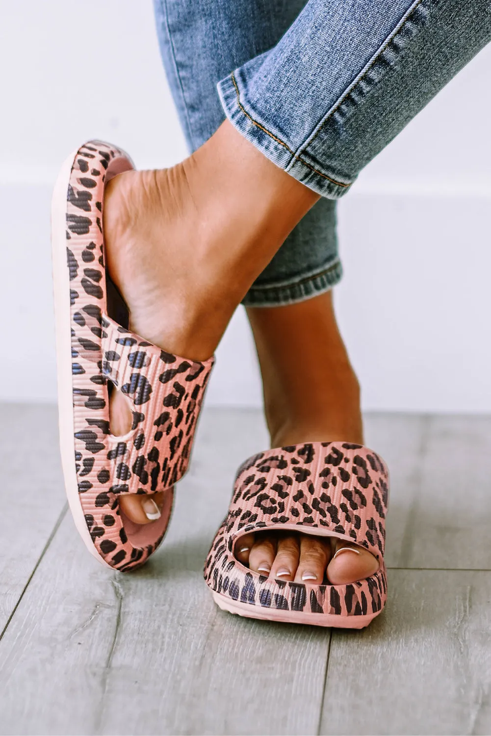 Print Thick Sole Slip On Slippers