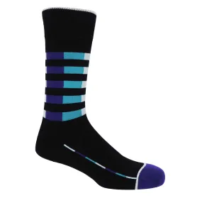 Quad Stripe Men's Socks - Black