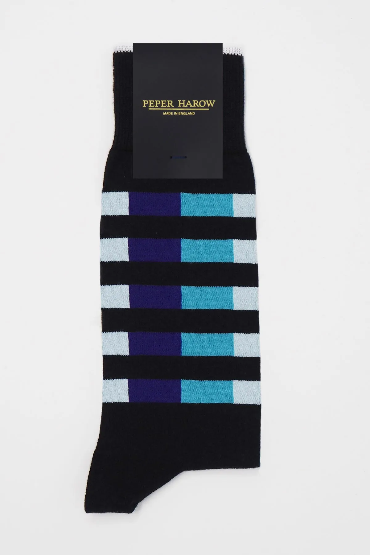 Quad Stripe Men's Socks - Black