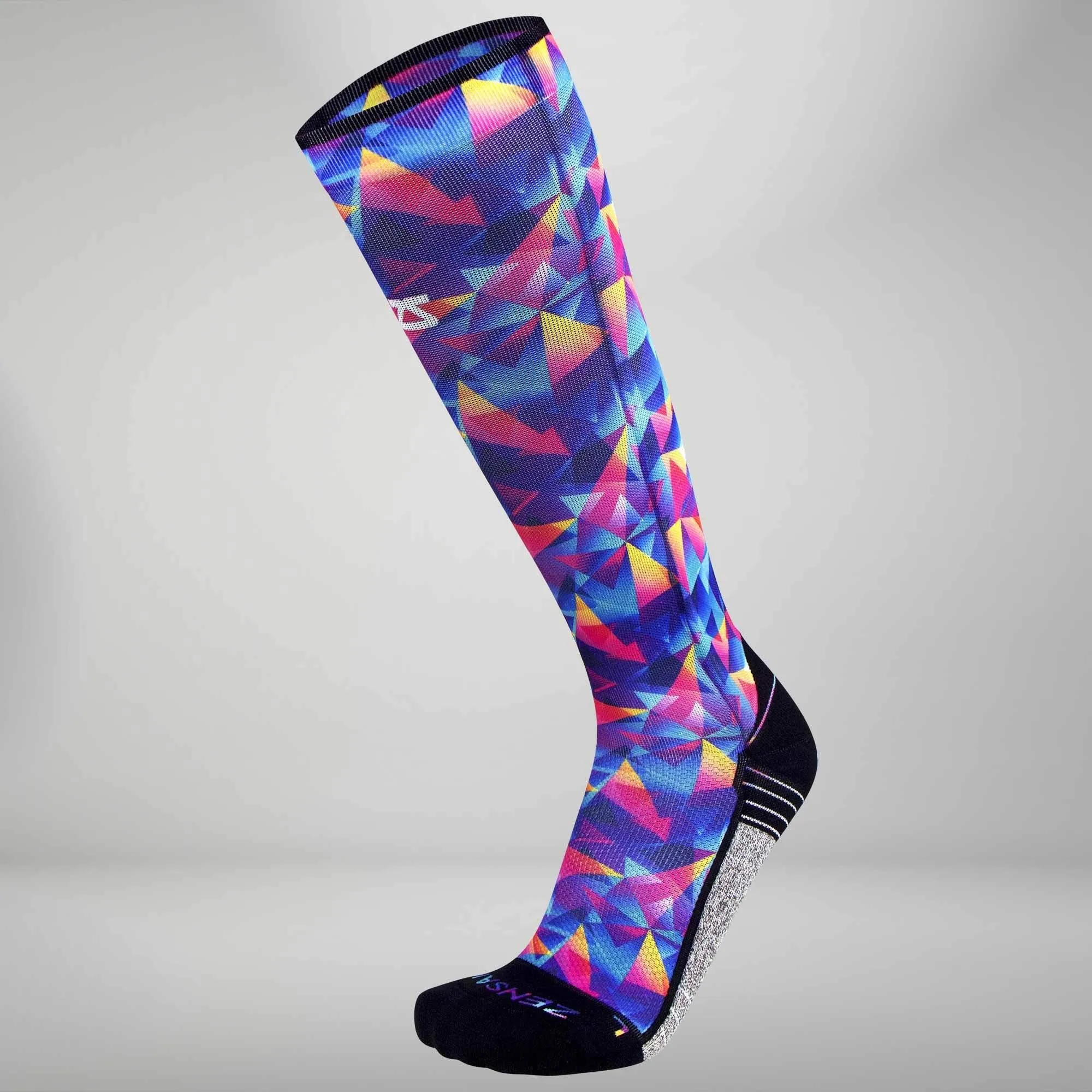 Retro Triangles Compression Socks (Knee-High)