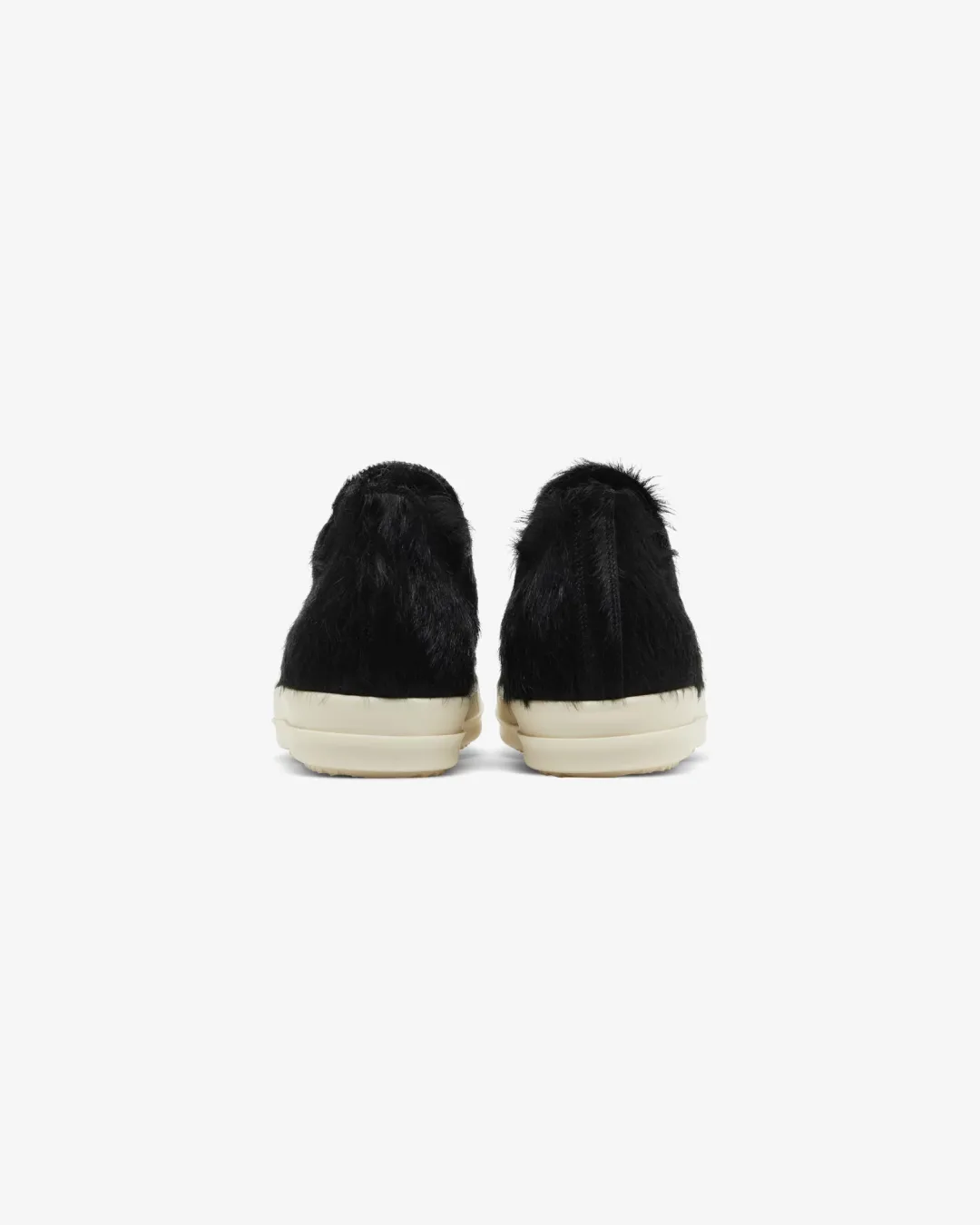 Rick Owens Strobe Low 'Black Cow Fur' Sneakers