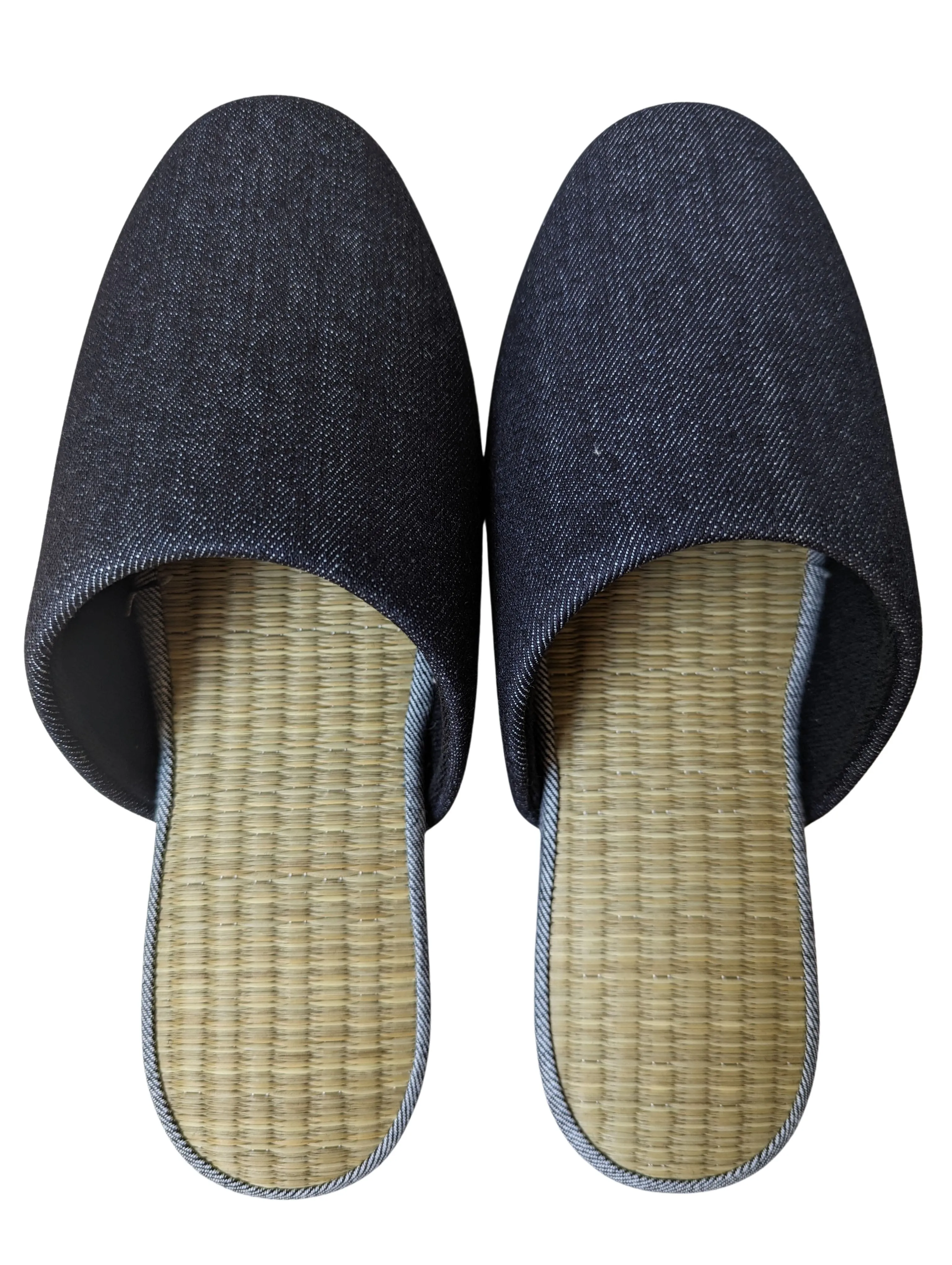 [SALE] TATAMI [MIX color] Denim Slippers Mix color [Black Wool Felt Sole] / Simple [Denim Hiroshima]