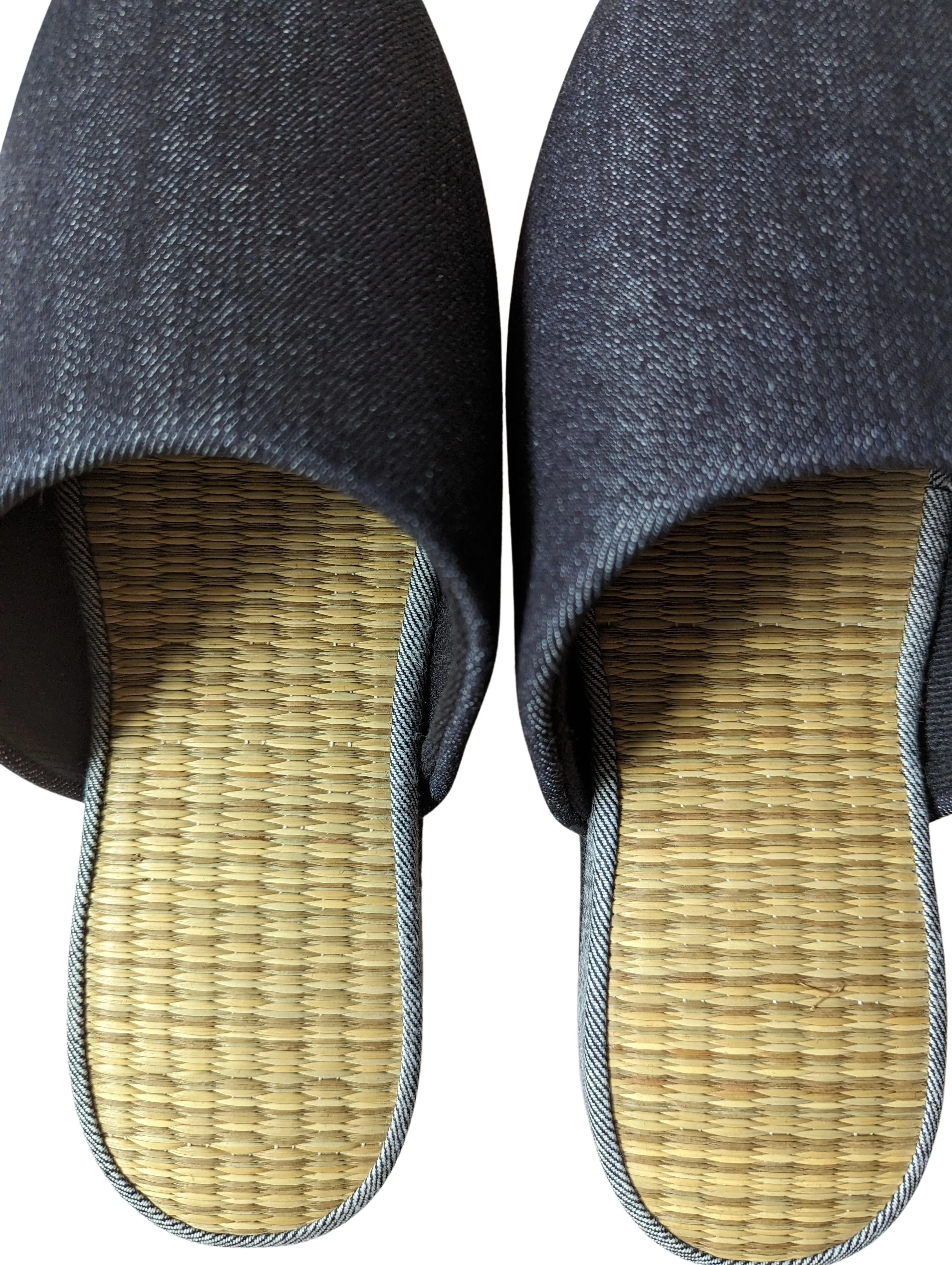 [SALE] TATAMI [MIX color] Denim Slippers Mix color [Black Wool Felt Sole] / Simple [Denim Hiroshima]