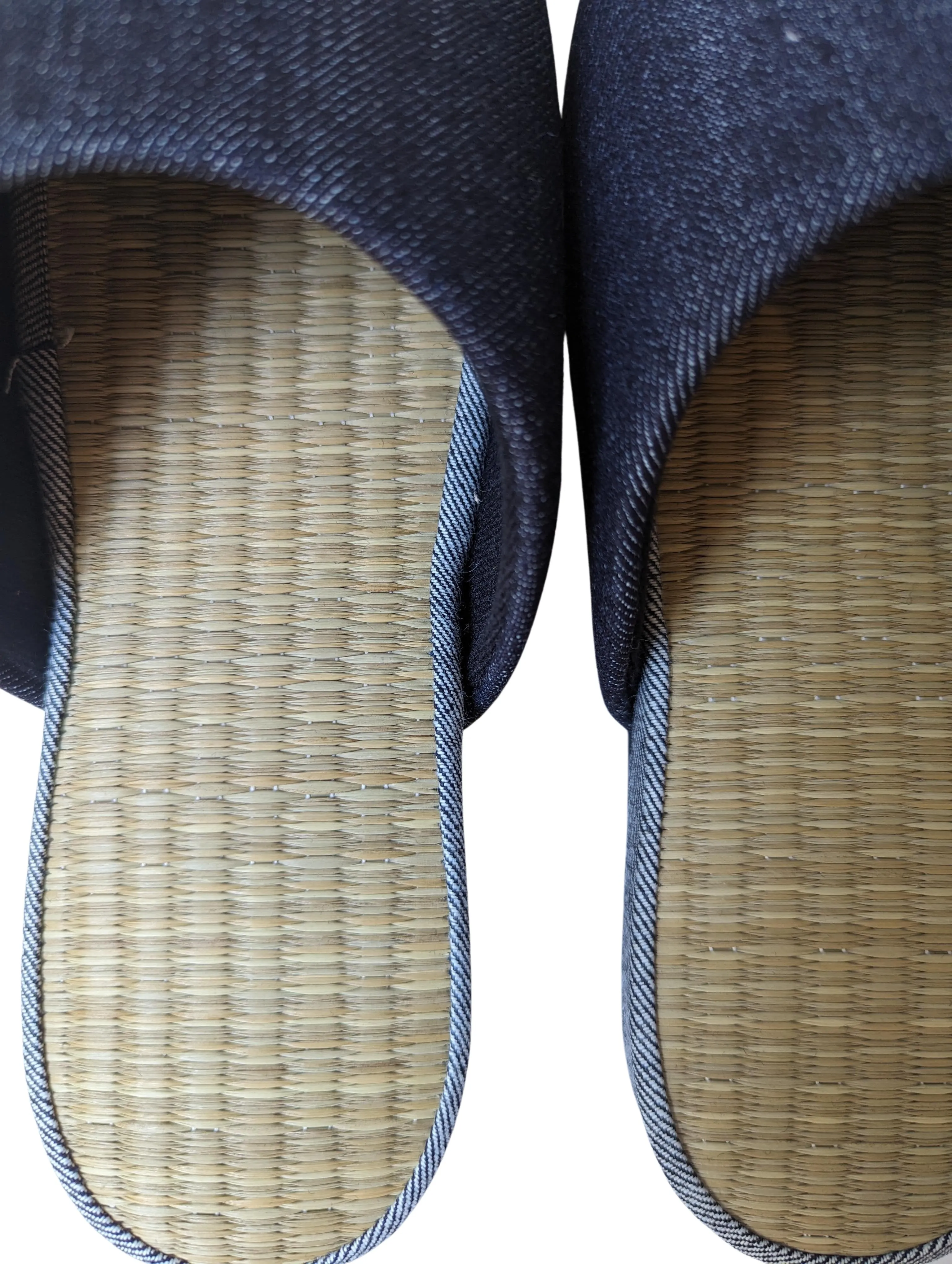 [SALE] TATAMI [MIX color] Denim Slippers Mix color [Black Wool Felt Sole] / Simple [Denim Hiroshima]