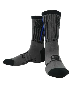 Thin Blue Line Flag Socks