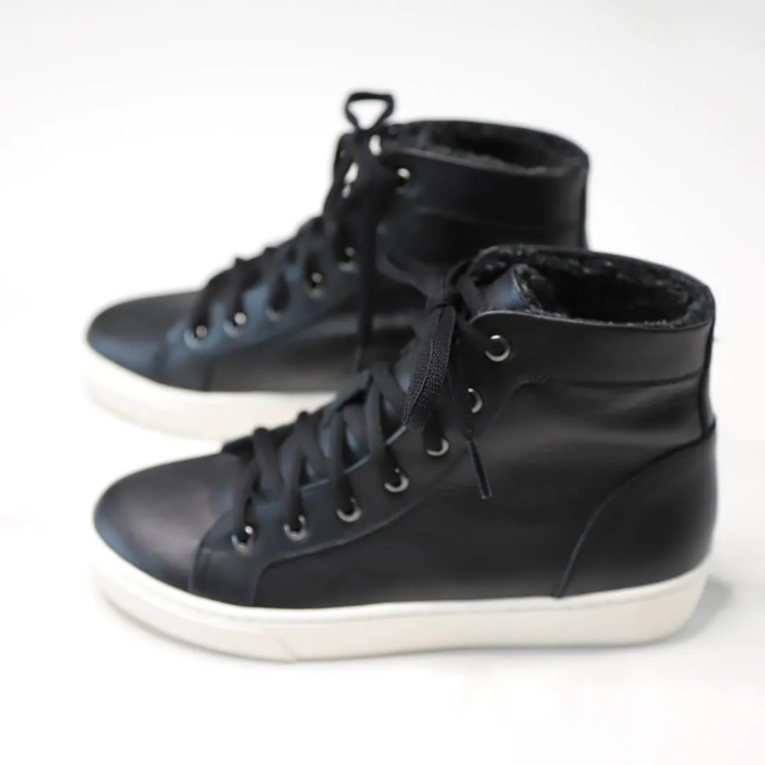 *UK size 13 - TAIS - fur lined hi-top sneakers