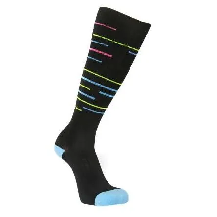 Unisex Graduated Colorful Patterned Compression Knee High Socks for Men and Women