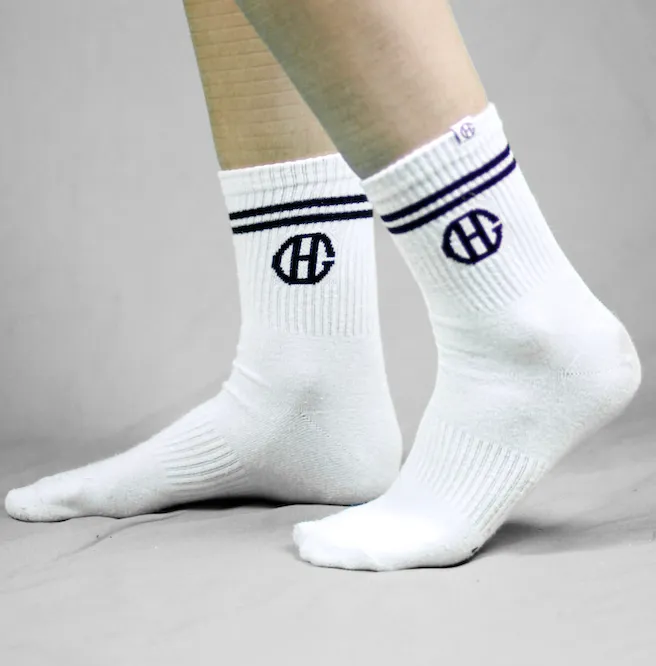 White Striped Sports Socks