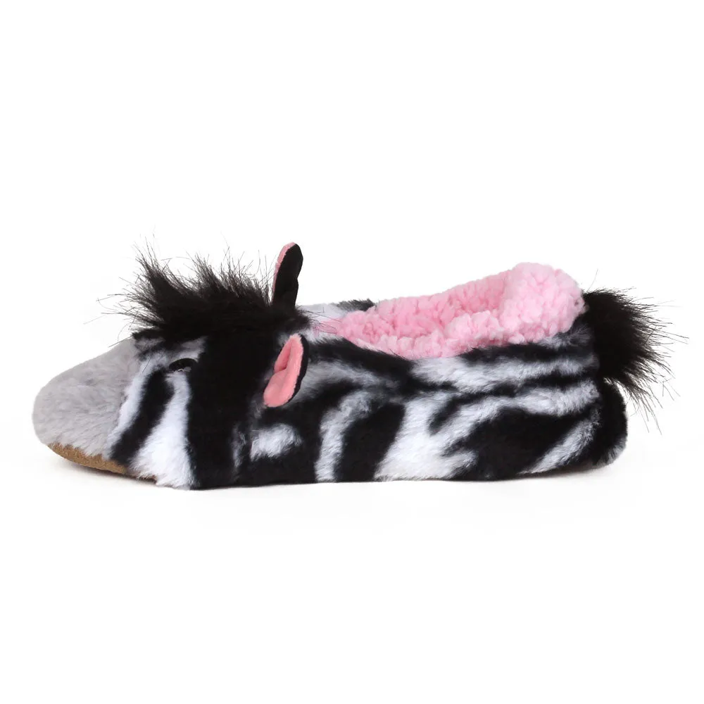 Zebra Sock Slippers